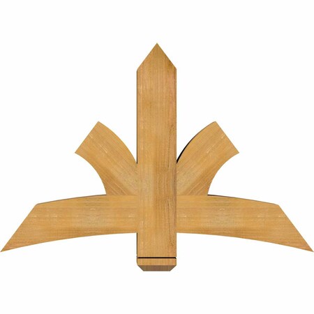 Ekena Millwork Davenport Rough Sawn Timber Gable Bracket, Western Red Cedar, 48"W x 32"H x 6"D x 6"F, 16/12 Pitch GBW048X32X0606DAV00RWR